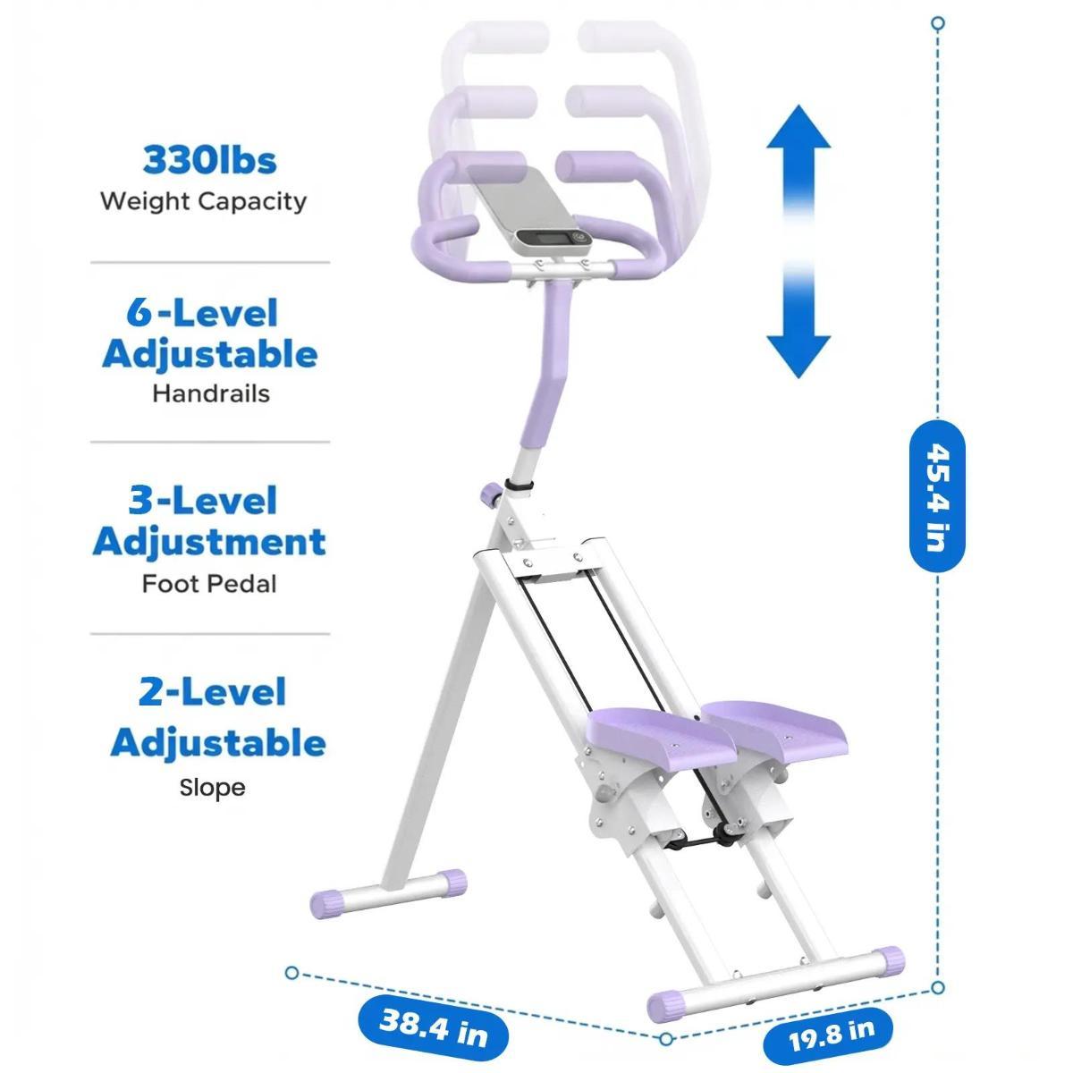 Vertical Climber Stair Stepper with Handlebar, 330LB Weight Capacity, Extended Step Range Exercise Machine for Leg & Full Body Workouts, Home Gym Fitness Equipment