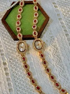 Elegant Women's Watch with Colorful Zirconia Gemstone, Vintage Style, Waterproof, Perfect for Daily Wear & Parties, Fashionable Stylish Watch