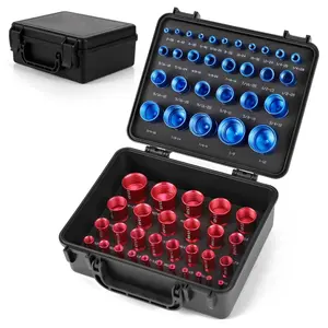 Thread Checker, 60 pcs Nut and Bolt Thread Checker, 30 Inch & 30 Metric Box Set Thread Gauge, Bolt Size Finder for Size Check on Tricky and Narrow Area