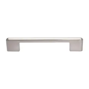 Utopia Alley  Taylor Pull Handle - Decorative Cabinet Drop Pull Handles for Cabinets and Drawers - Vintage Cabinet Hardware with Hand Finished Brushed Nickel - Metal Drawer Pull Handle, 5.0" Center to Center