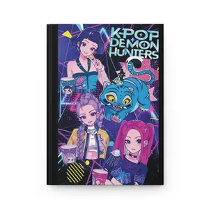 K-Pop Inspired Hardcover Journal, Demon Hunters Notebook, Anime Journal, Gift for Students, Aesthetic School Supplies