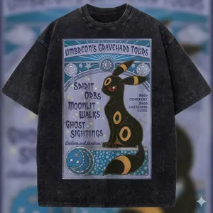 Umbreon Wash Shirt,Umbreon PKM shirt, Anime Shirt, Vintage T-Shirt