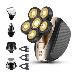 Upgrade Head Shavers for Bald Men - Wet and Dry 5-in-1 Electric Razor for Men Clippers - Cordless and Rechargeable Bald Head Shaver - Waterproof Electric Rotary Shavers - Touch Sensor Switch