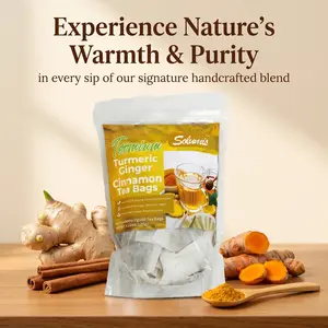 Every Woman in Her 30s Should Try This! Turmeric Ginger Cinnamon Herbal Tea 60 Bags | Natural Antioxidant Drink, Zero Sugar & Caffeine Free Vegan Wellness Tea