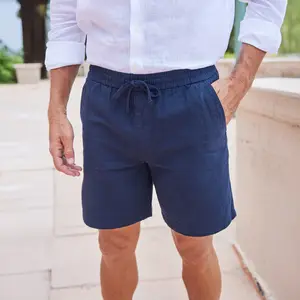 Toscano Linen & Cotton Shorts Navy