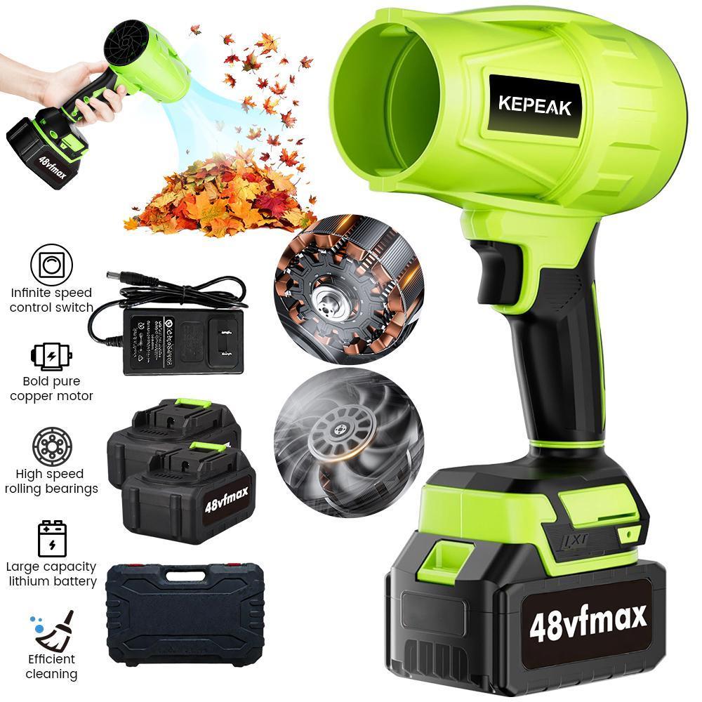 Turbo Jet Blower,Leaf Blower, Violent Turbo Fan, Pure Copper Motor,Car Drying After Wash,Cordless Leaf Blower Brushless Motor, 10-Cell 1300mAh Dual Battery Powered Electric Blower with Nylon Collection Bag,for Valentine’s Day Gift