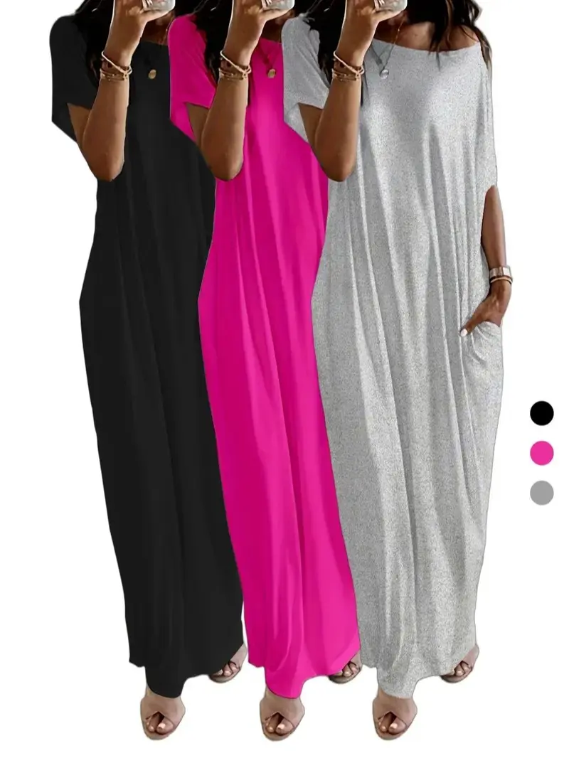 Women's Plus Size Nighty Dress, Casual Graphic Half Sleeve Sleep Shirt, Oversized Loungewear, Half Sleeve Shirt