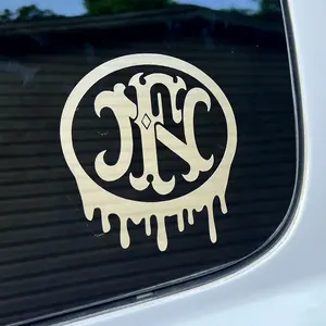 FN Dripping Decal, Car Window Decal, Multiple Sizes and Colors