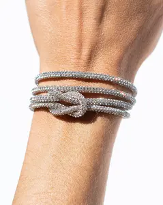 Crystal Knot Bracelet Set - Crystal