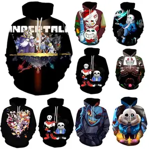 Men's Undertale Series Digital Print Cosplay Hoodie Sweatshirt-01, Menswear, Kangaroo Pocket, Casual Geek Style, Relaxed Fit, High-Quality Dye Sublimation Printing, Bright Long-Lasting Non-Fading Fabric, Day Wear, Matching Pants Compatibility