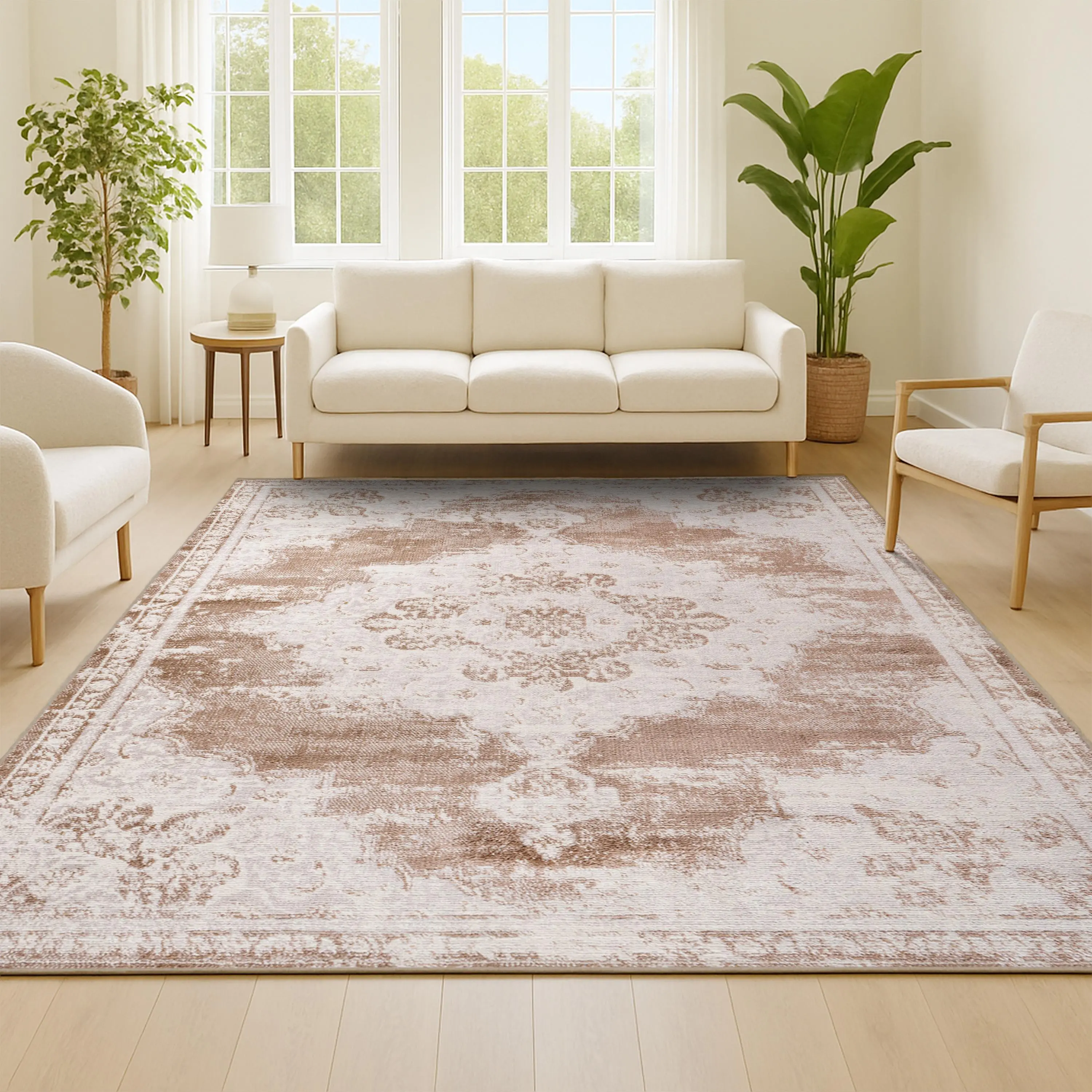 JONATHAN Y Alhambra Ornate Medallion Modern Area Rug; for Living Room, Kitchen, Bedroom, Dining Room, Office