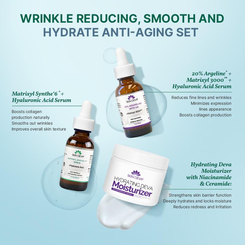 Tiktok Exclusive Bundle Anti Aging Set |   Wrinkle reducing | Smooth and hydrating Set Skincare Comfort Hyaluronic Acid Moisturizer Hydrate