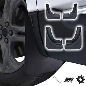 Fits for Tesla Model Y 2021 2022 2023 2024 4PCS Mud Flaps Splash Guards Kit With Tool, Car Fender Set Vehicle Sediment Protection No Drilling No Tape Mudflaps Tire Protector Mudflaps All Weather Car Exterior Accessories