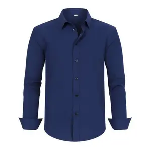 CTL001StorePlusSizeFour-WayStretchShirtforMenAnti-WrinkleLargeSizeLooseShirtMen'sClothingLongSleeveBlazerUVResistantClassicFit