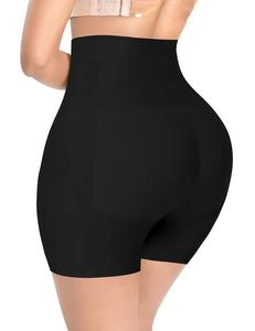 COODO Black High-Waist Butt-Lifting Shorts – Seamless, Comfortable Fit for Women