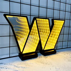 Commander Football Infinity Mirror LED Light for Desktop Table Setup Rugby Team Neon Sign USB Powered Wall Decor for Man Cave Dormitory Bar Club Birthday Gifts for Rugby Fans