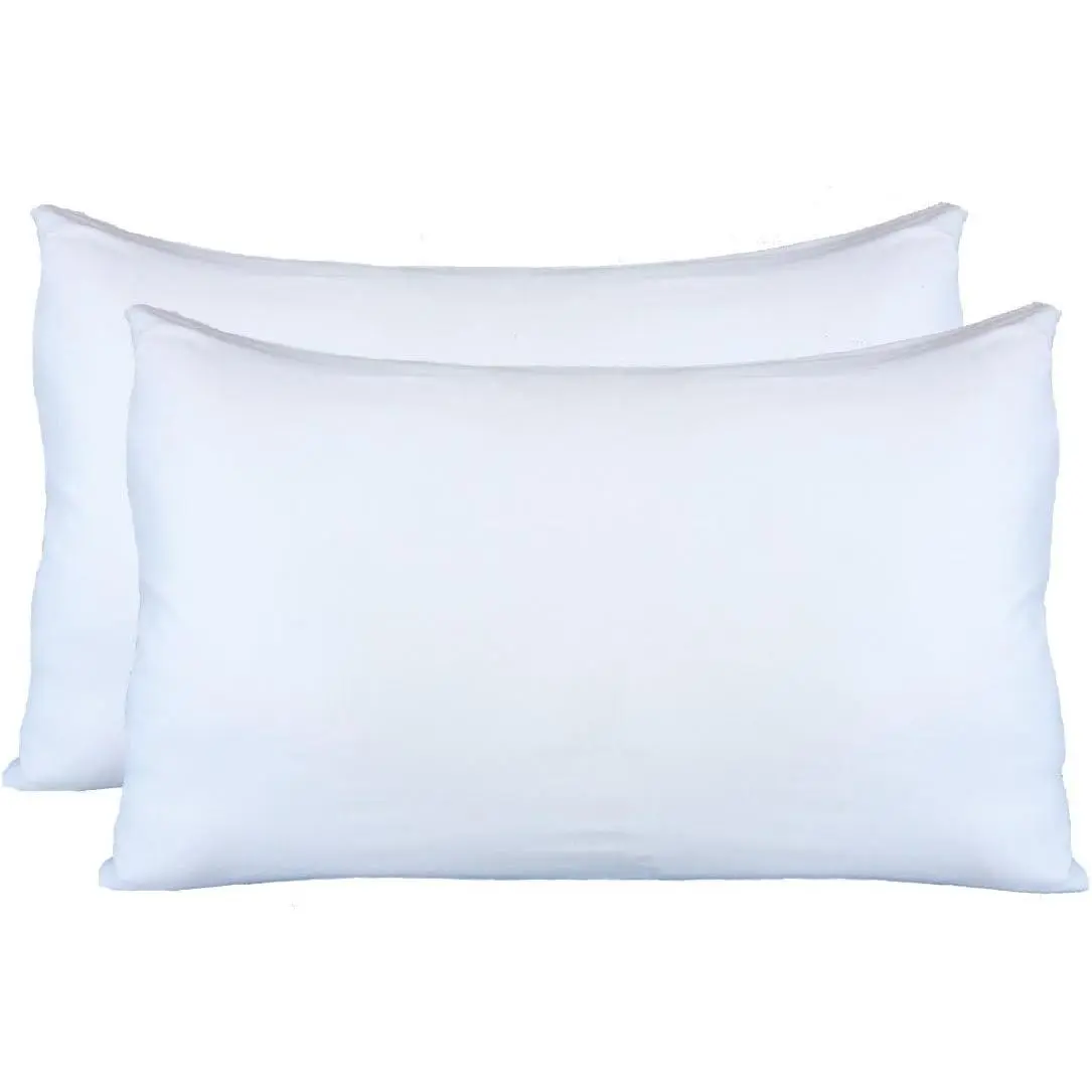Extra Soft Jersey Knit Pillow Cases, Standard Size with  Zipper, Soft Than Cotton, Pack of 2, White