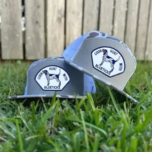 Bluetick Coonhound Hunting Trucker Hat  Coon Hunt Snapback Cap, Camo Flat Bill Mesh Hat, Outdoor Hunter Gift Gift For Him, Gift For Her