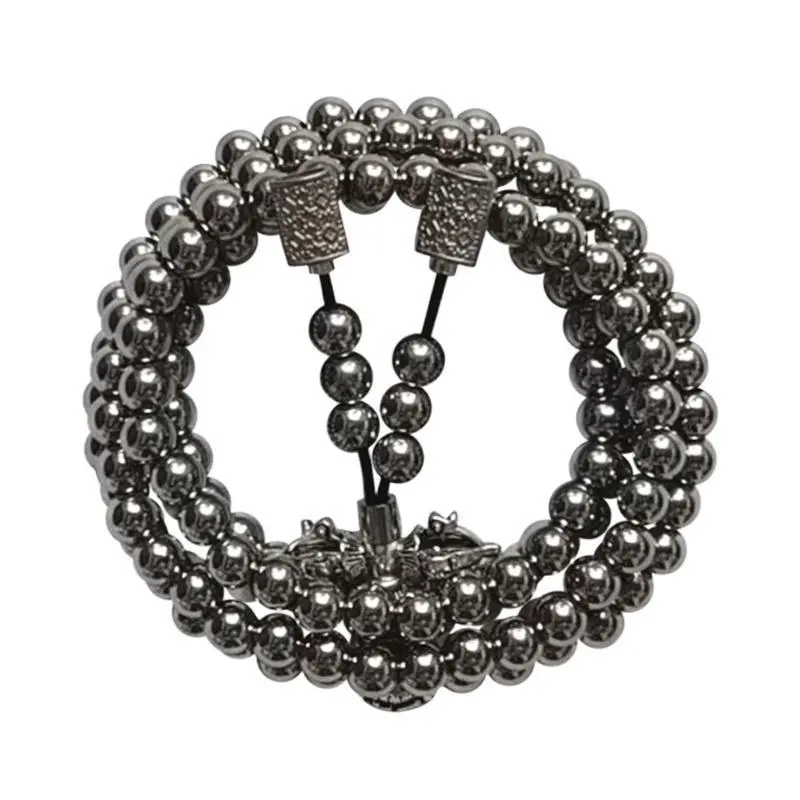 Stainless Steel Thunderbolt Beaded Necklace - Articulated Metal, Beaded Detail Accessory for Fashion Costume Jewelry, Beaded Detail Necklaces, Articulated Metal Necklaces