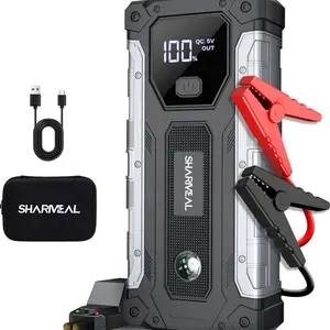 Portable Jump Starter Battery with Jumper Cables
