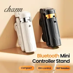 Mini Selfie Stick Tripod, Handheld Camera Stand, Live Stream Holder, Adjustable Rotating Design, Bluetooth-compatible Remote, Portable for Travel, Camera Accessories