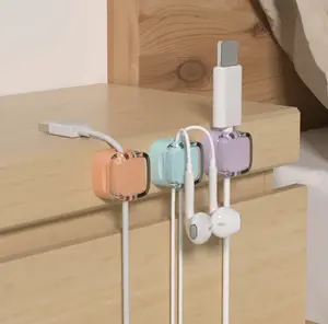 Magnetic Cord OrganizerHolder, 6 Pack Wall Mounted CableClips, Desktop Cable Organizer StorageManagement Clip, Home Organizer forOffice Desk