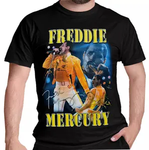 Freddie Mercury T Shirt Live Homage Queen Licensed Classic Rock Tee Shirt, Using 100% Cotton,