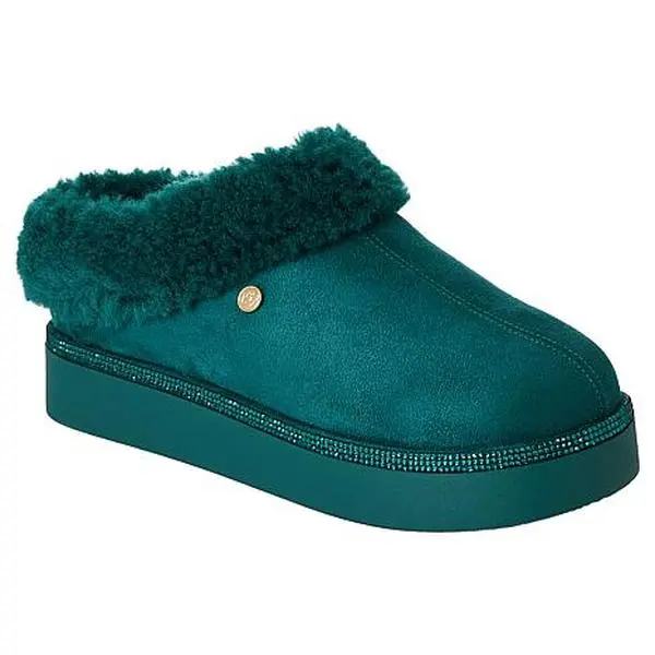 Joy Mangano Joy Glamorous Cozy Slippers w/Orthotic Insole Best Gift Ever!