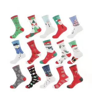 Hot-selling Christmas socks snowman elk cotton men and women street tube tide socks anime cartoon stance
