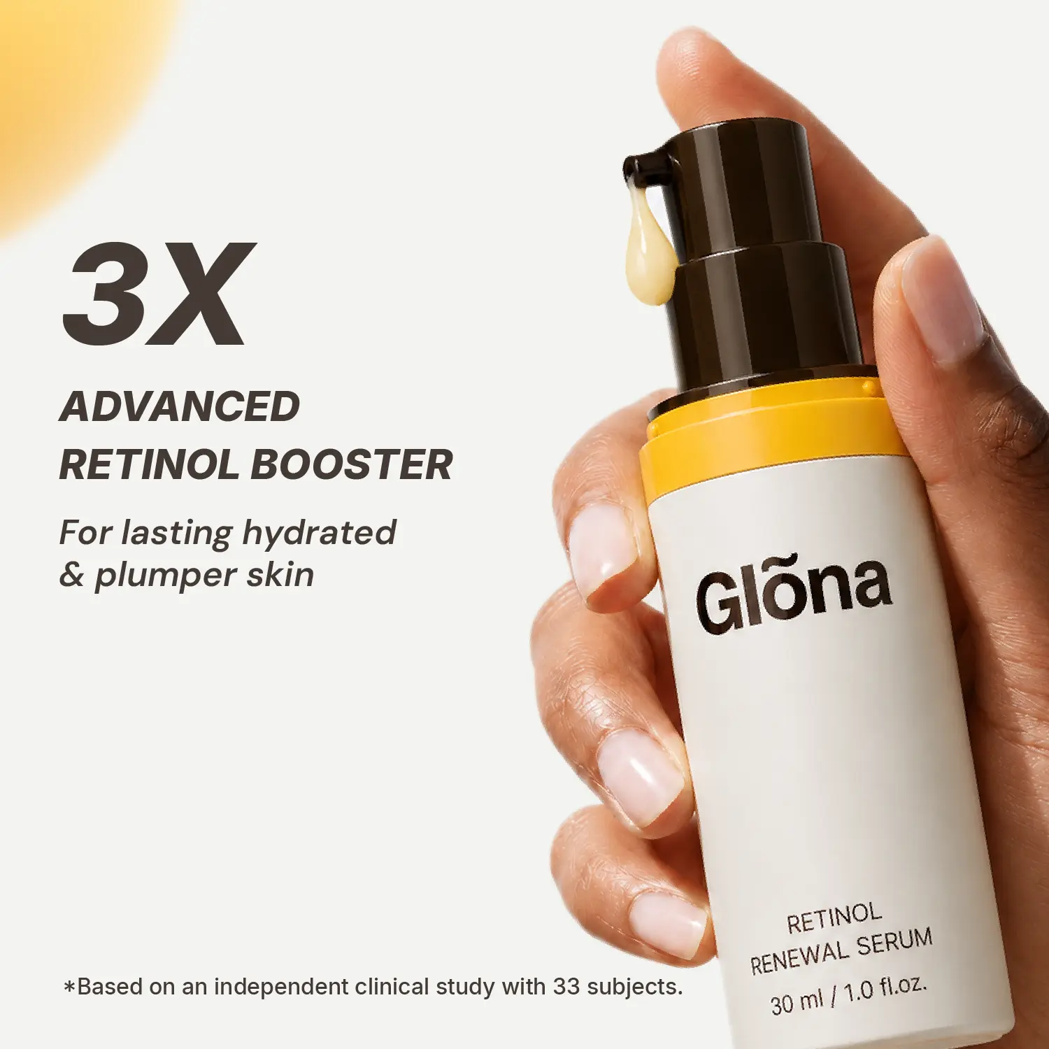 GlonaSkin Triple Retinoid Renewal Serum | Retinol Anti-Aging Face Serum for Fine Lines & Skin Texture | 30ml