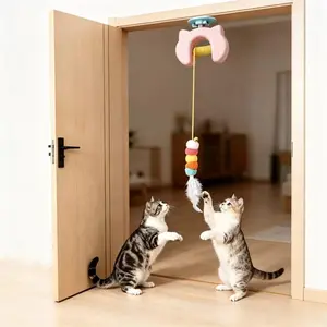 Automatic Indoor Cat Toy, Door-Hanging Pet Activator, Self-Entertaining Stress Relief Ball, Electric Interactive Toy for Cats