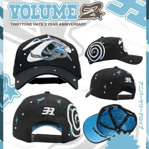 Thirtyone Hats 2nd Anniversary Volume 2 Bling Embroidered Baseball Cap (Black & Blue)