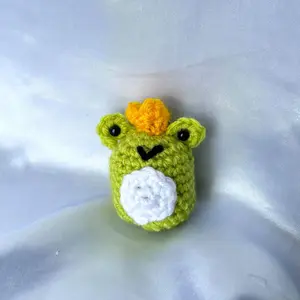 Handmade Crochet Frog Keychain