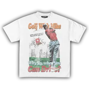 GOLF WITH MIKE VINTAGE T-SHIRT MEN’S SOFT COTTON – BREATHABLE, COMFORTABLE EVERYDAY TOP