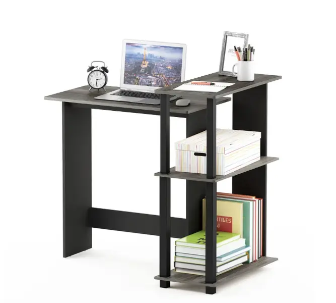 Corner Computer Desk with Bookshelf
