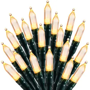 LED Christmas Mini Lights 75 Feet 200 LED Clear Bulbs String Lights with 8 Light Modes Connectable Fairy Lights Plug in for Outdoor Xmas Trees Garland Wreath Holiday Decorations Warm White