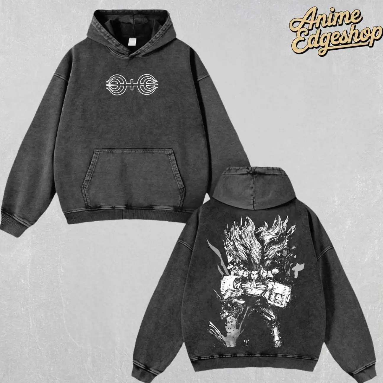 Retro Vintage Hashirama Senju Oversized Washed Hoodie , Naruto Anime Streetwear Outfits, Heavyweight Cotton Unisex Graphic Tee Top, Gift For Him & Her Manga Lover Casual, Halloween gift  385