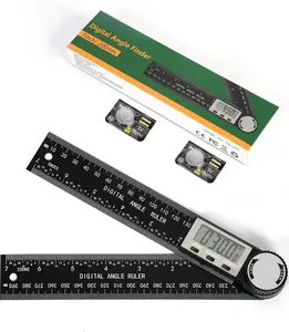 Protractor, Digital Angle Finder Protractor with LCD Display, 2-in-1 360 Angle Measuring Tool and Ruler, Precision Digital Protractor Ruler for Woodworking, Construction, Carpentry