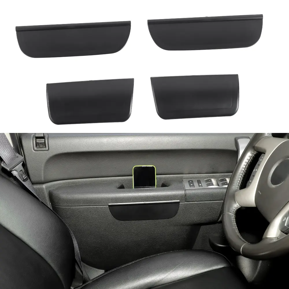 Car Door Armrest Storage Box Tray Organizer for Chevy Silverado/GMC Sierra 2007-2013, High-Quality ABS Interior Accessory, Black Texture, Double Sided Tape, Easy Installation, 1-Year Guarantee, 24*17*6 cm, 1-Item Set, Interior Fit, 100% Brand New