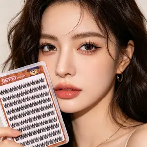 Independent Cluster False Eyelashes, Natural Fluffy Segmented Lashes, Soft Lightweight Reusable Eye Makeup Lashes, Suitable for Daily Beauty