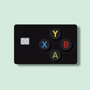 PS Buttons XYBA Credit Card Sticker Debit Skin Decal Cover Waterproof Vinyl Easy To Apply