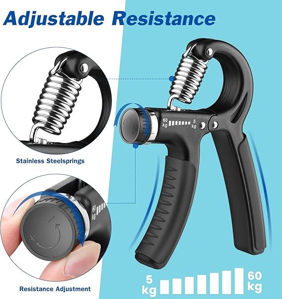Grip Strengthener Forearm Strengthener Hand Grips Strengthener Kit - 5 Pack Adjustable Resistance