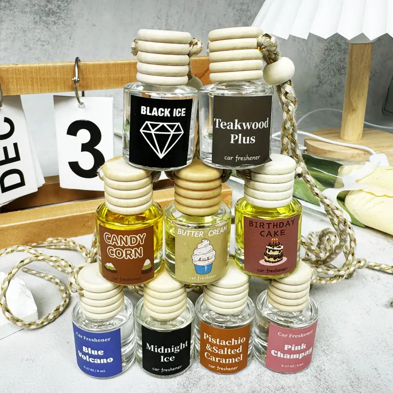 EXOVAN Hanging Car Interior Diffuser - 8ML Car Fragrance Set, Auto Accessories Interior, Juicy Fruity Scent, Long-Lasting, 3 Scents, Hang & Diffuse, Ideal for Vehicle Use & Gifting