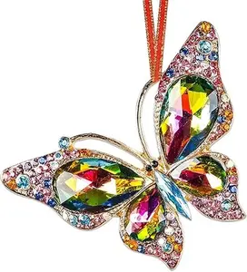 Monarch Butterfly Hanging Ornaments Christmas Tree Decorations,Butterfly Decorations Colorful Butterfly Christmas Ornaments Gifts for Women Girls Sister