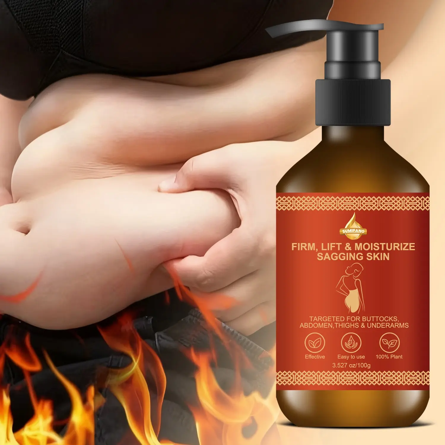 Lifting, Firming, Moisturizing Body Cream, 100g Botanical Extract, upward-lifting massage, Lightweight texture for easy absorption, daily care and year-round use, Firming Hydrating Skin