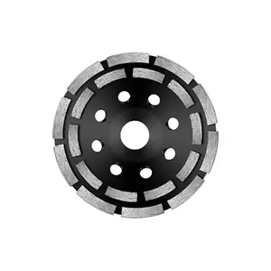5” Diamond Cup Wheel for Concrete Grinding Durable Double Row 36 Grit Ideal for Surface Preparation and Epoxy Application