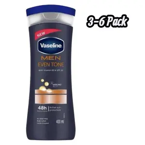 Vaseline Men Even Tone Vitamin B3 & SPF 10 Lotion 400ml 3-6 Pack 48h Moisturization for All Skin Types