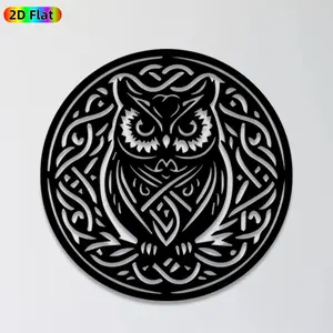 1pc Owl Metal Wall Art, Mystical Owl Statue Mural, Ideal Gift for Halloween, New Year, Nature & Celtic Decor Enthusiasts, Weather-Resistant Metal Wall Decor Wall Sculptures, Perfect for Outdoor Garden Fence & Indoor Living Room Wall