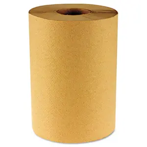 Boardwalk BWK 6256 1-Ply Hardwound Unscented Hand Towel Tissue Roll - Nonperforated, 8 in. x 800 ft, Natural Look, for Hand Drying