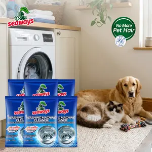 Seaways Washing Machine Cleaner(1 year supply)- Remove Pet Hair Buildup & Pet Odor, Deep Clean Washer, for all types of washing machine.